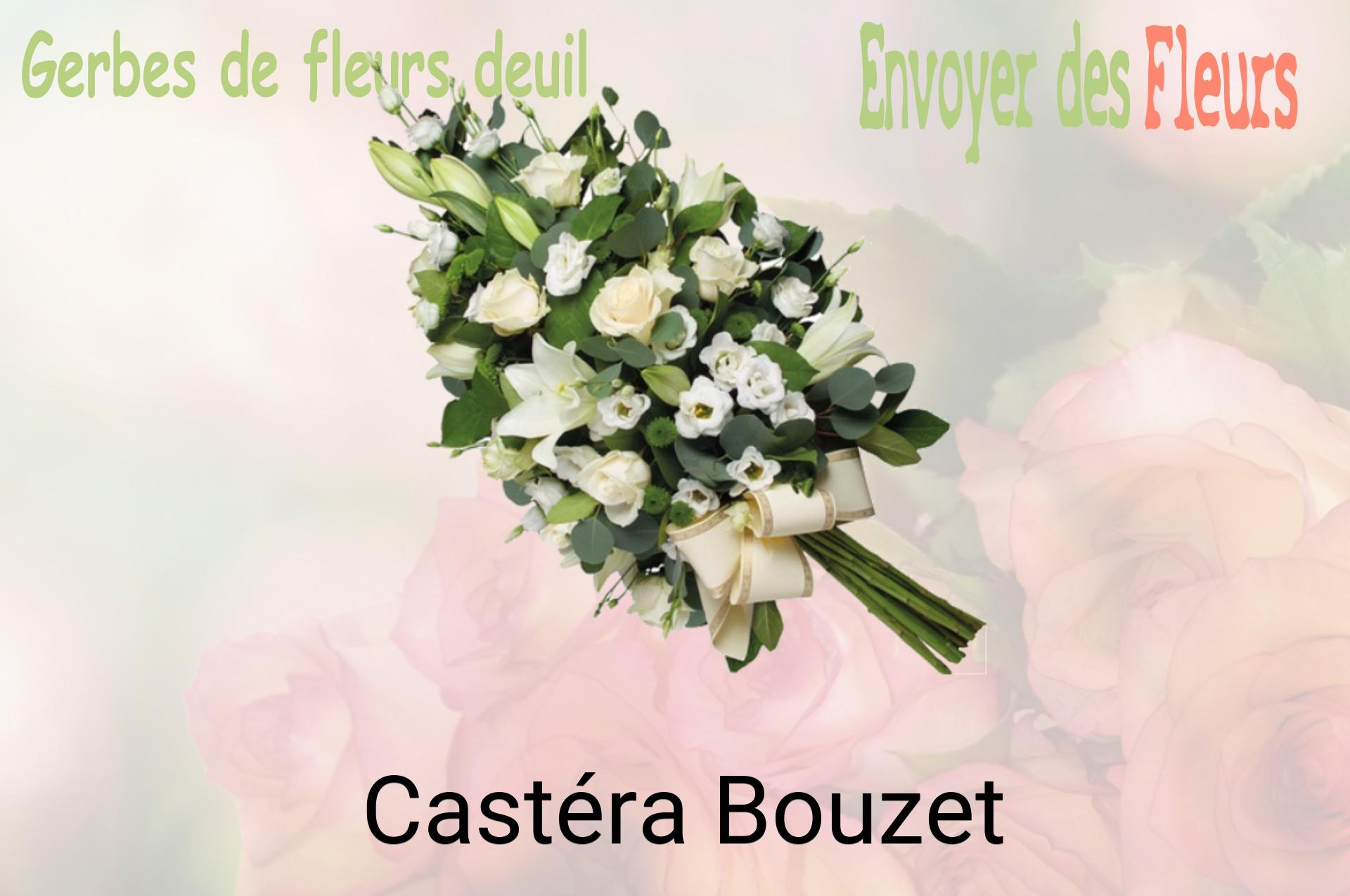 Gerbe de fleurs de deuil livrée à Castéra-Bouzet